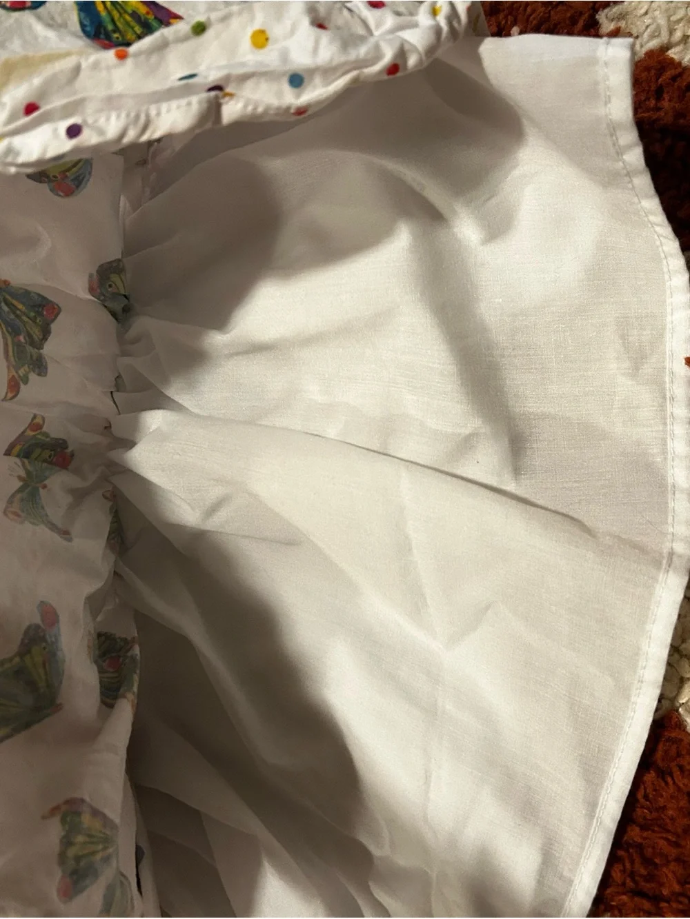 White Butterfly Sundress with Polka Dot Trim